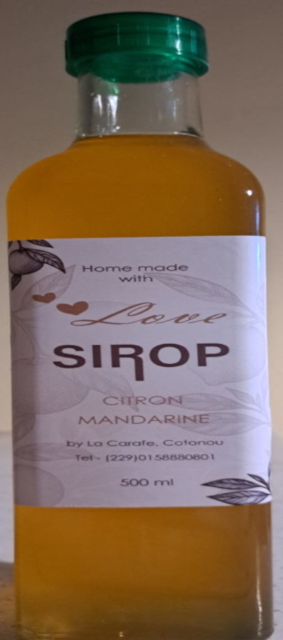Sirop de citron mandarine